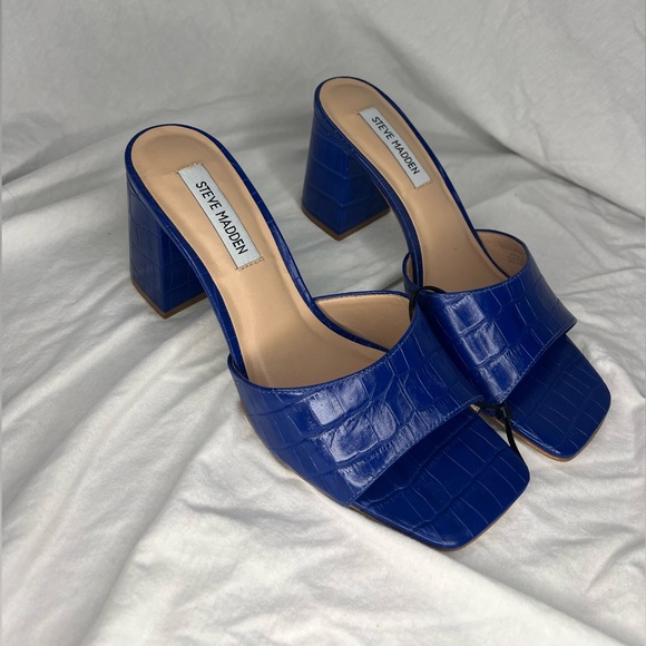 Steve Madden Women's Alaya Slip-On Block-Heel Mule Sandals 8M - Picture 2 of 5